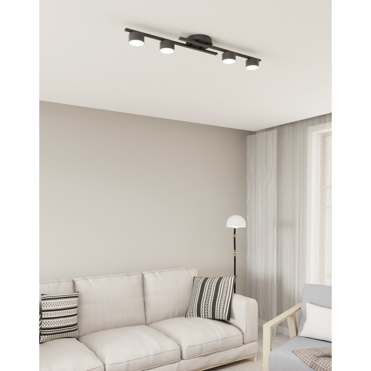 Emibig FRAGMENT 4 BL EM1417/4 kolor czarny z kategorii lampy sufitowe