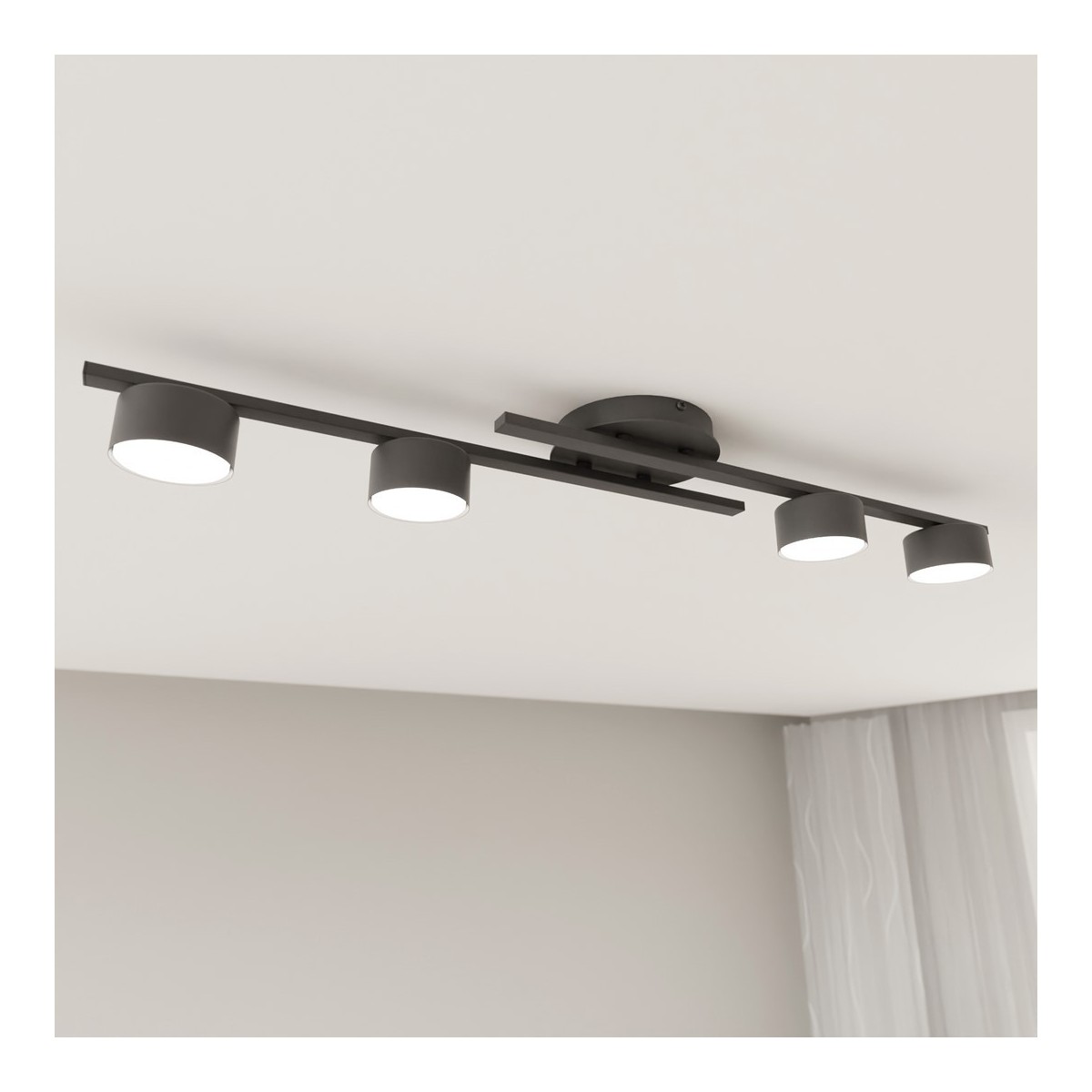 Emibig FRAGMENT 4 BL EM1417/4 kolor czarny z kategorii lampy sufitowe