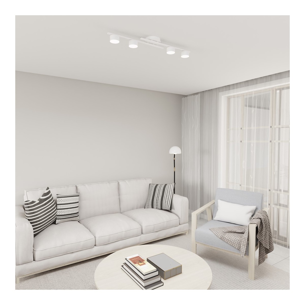 Emibig FRAGMENT 4 WH EM1418/4 kolor biały z kategorii lampy sufitowe