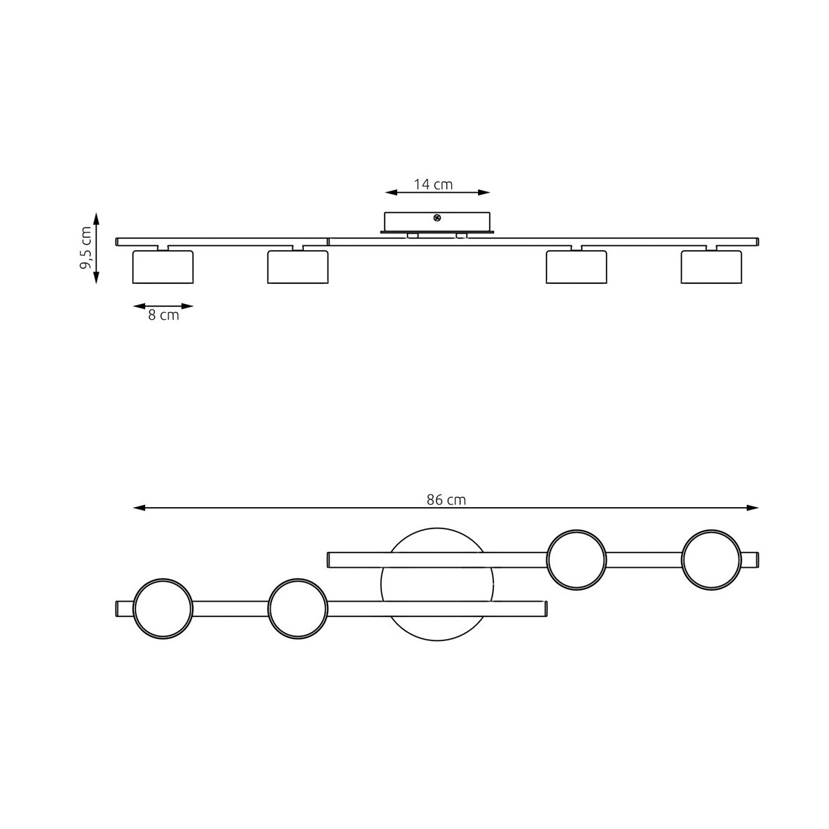 Emibig FRAGMENT 4 WH EM1418/4 kolor biały z kategorii lampy sufitowe