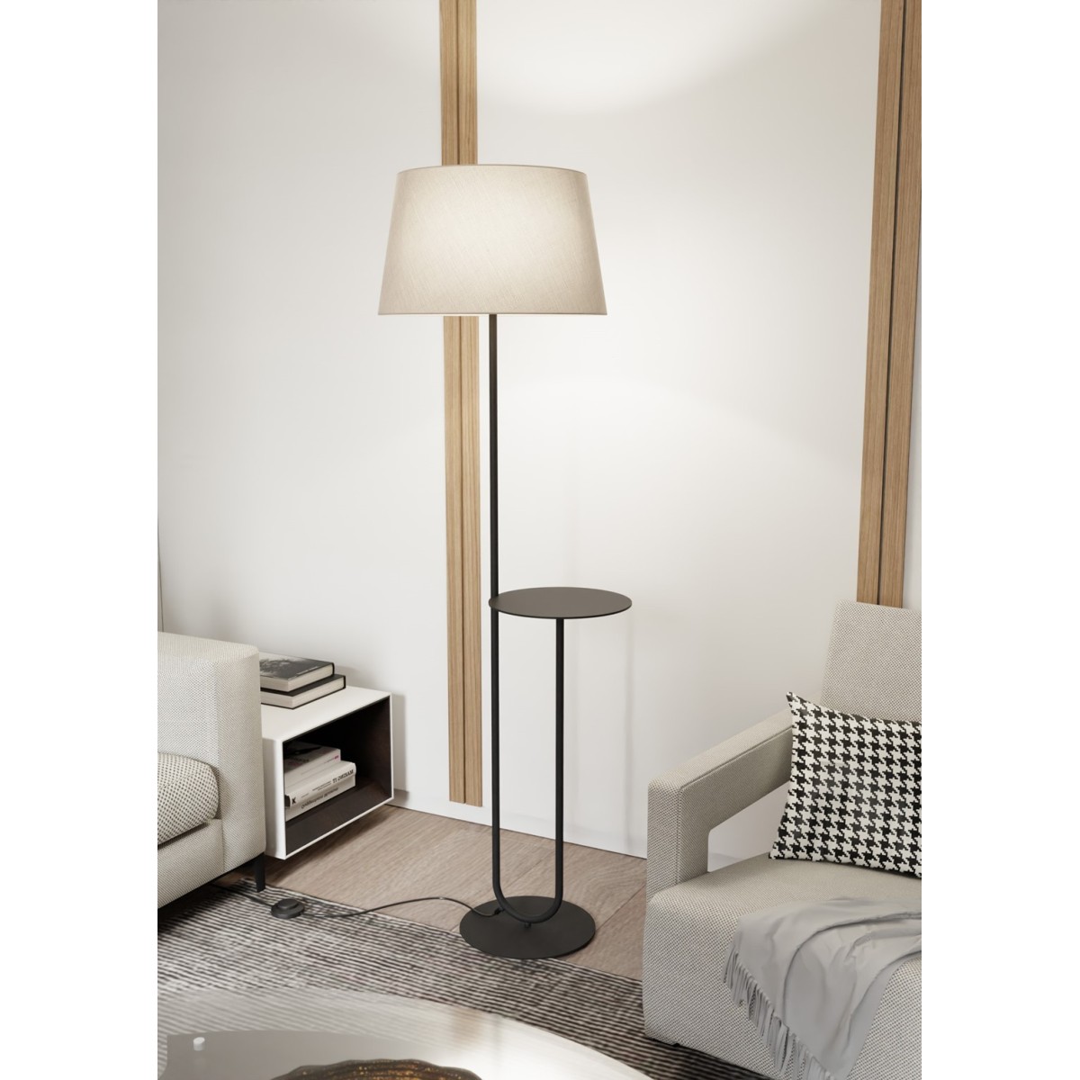 Emibig HOTEL LP BEIGE EM1421/LP1 kolor czarny z kategorii lampy podłogowe