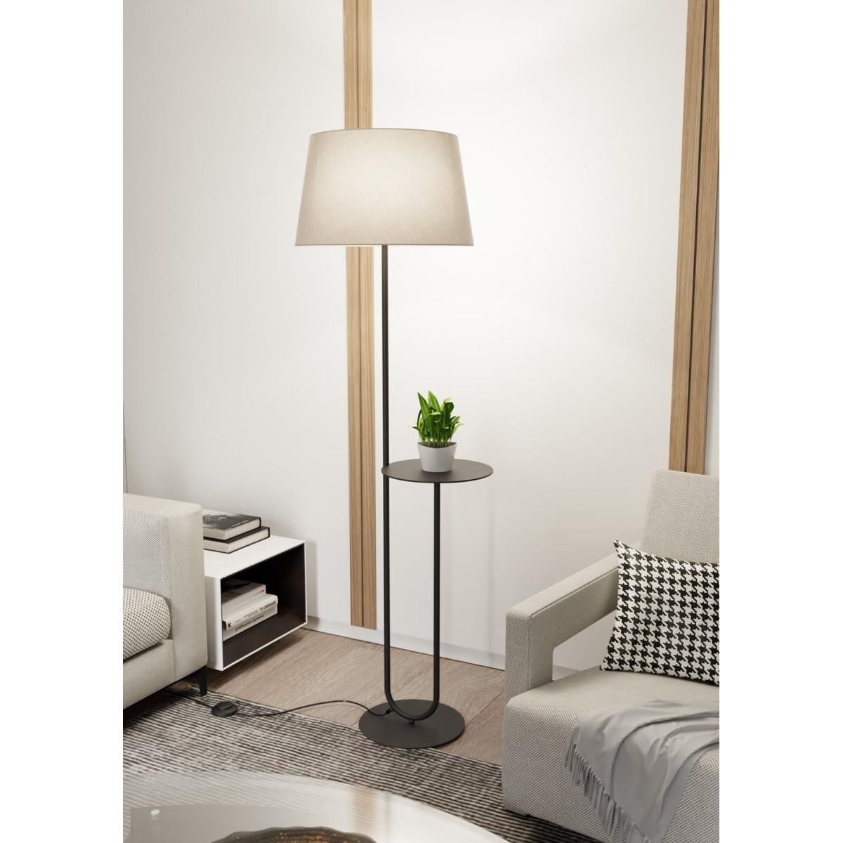 Emibig HOTEL LP BEIGE EM1421/LP1 kolor czarny z kategorii lampy podłogowe