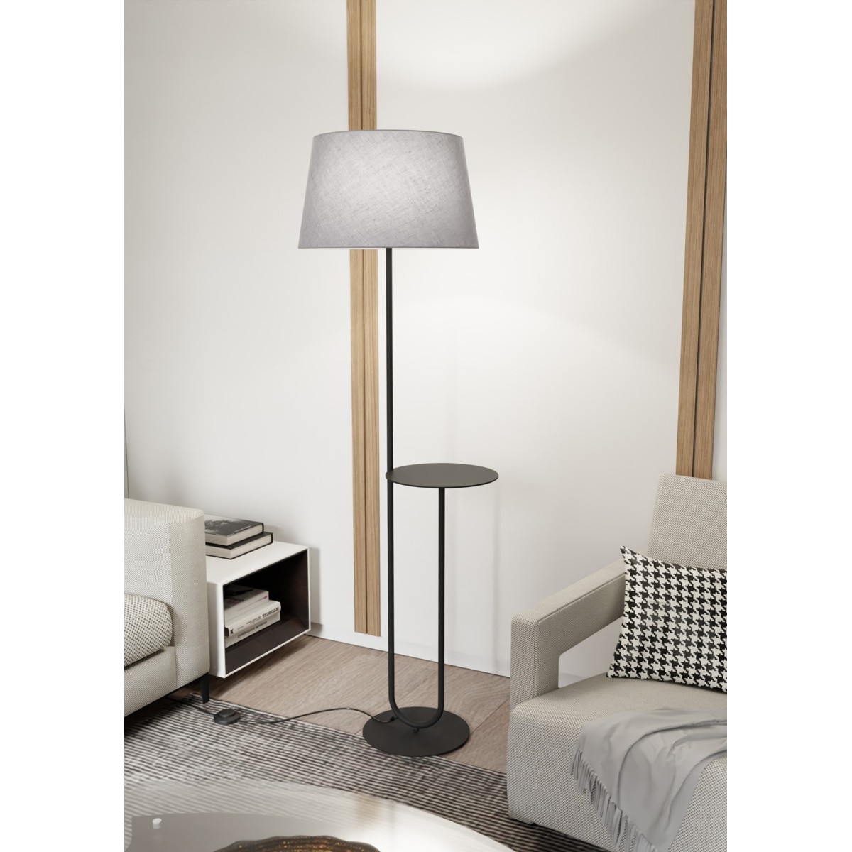 Emibig HOTEL LP GRAY EM1422/LP1 kolor czarny z kategorii lampy podłogowe