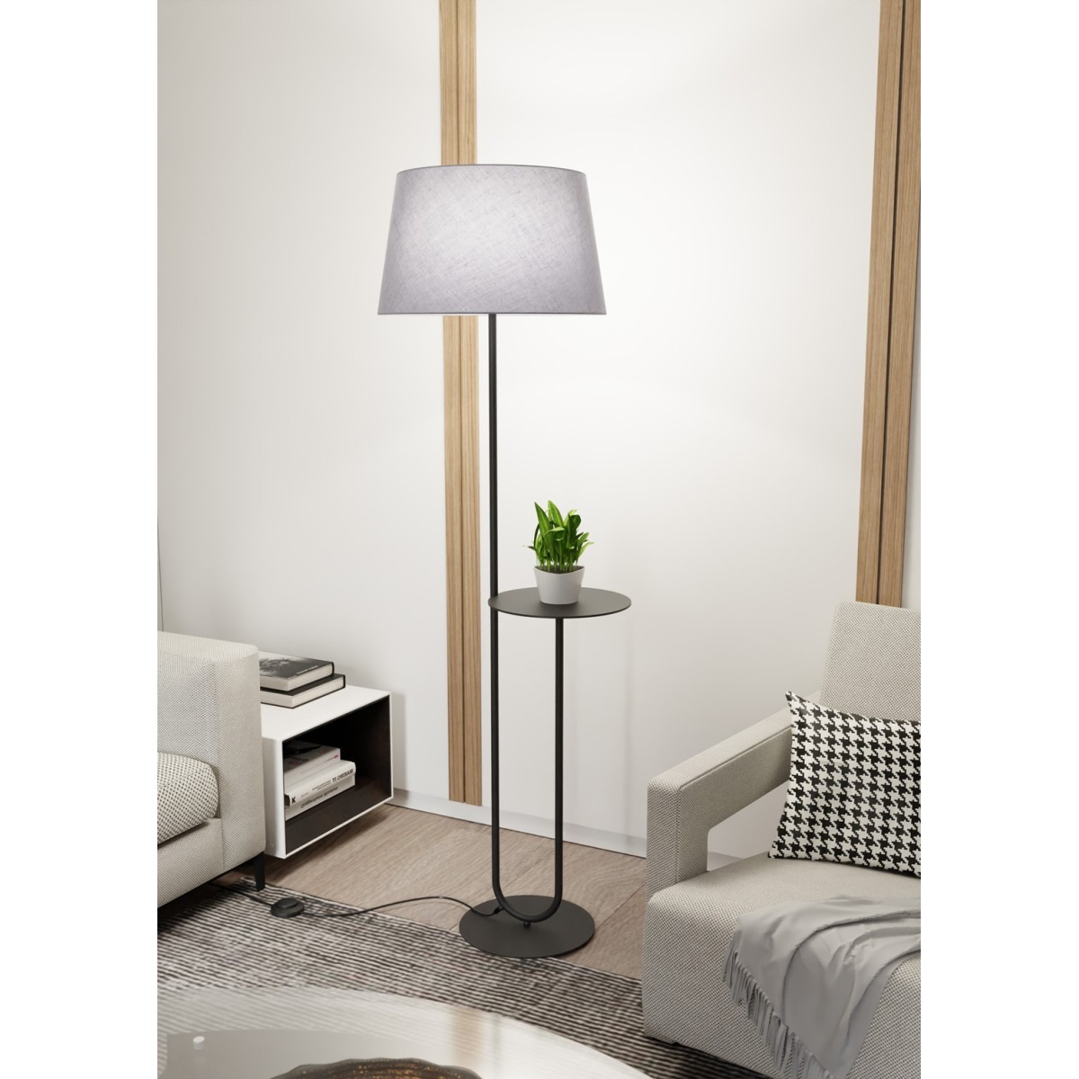 Emibig HOTEL LP GRAY EM1422/LP1 kolor czarny z kategorii lampy podłogowe