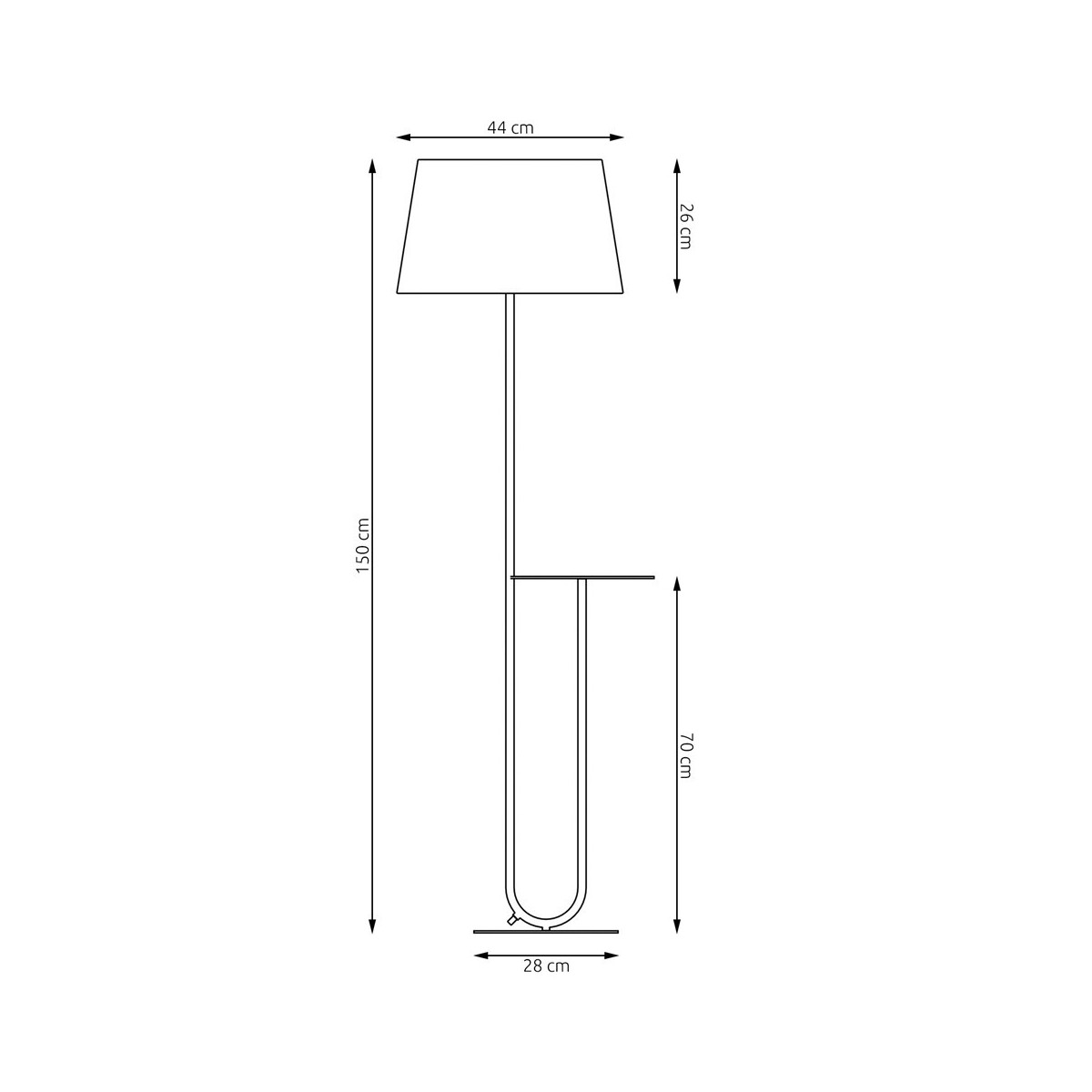 Emibig HOTEL LP GRAY EM1422/LP1 kolor czarny z kategorii lampy podłogowe