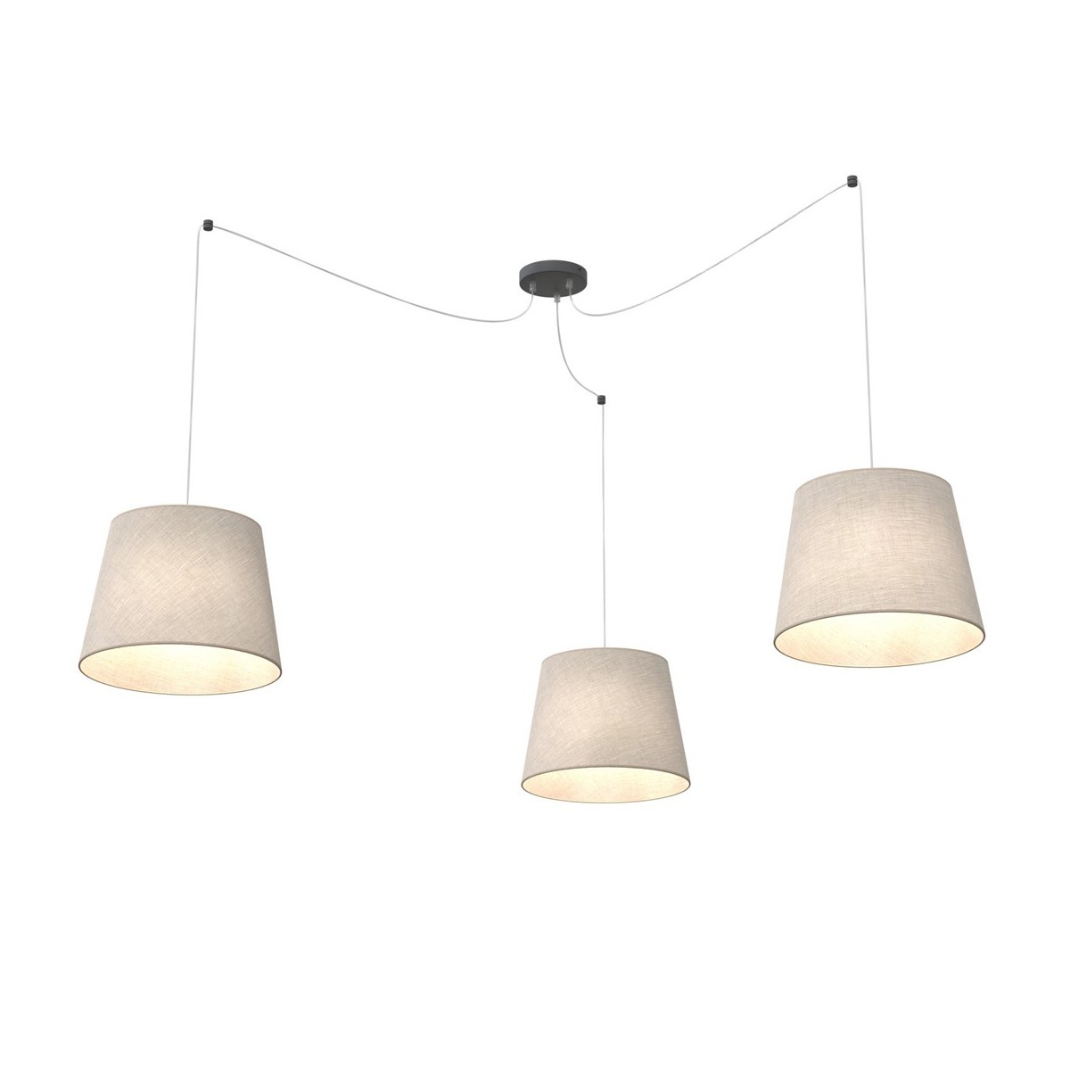 Emibig ASCOT 3 BEIGE EM1423/3 kolor czarny z kategorii lampy wiszące