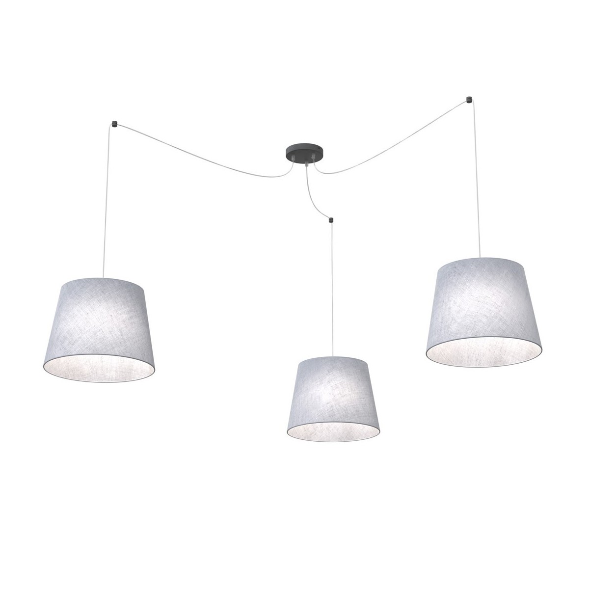 Emibig ASCOT 3 GRAY EM1424/3 kolor czarny z kategorii lampy wiszące