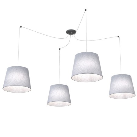 Emibig ASCOT 4 GRAY EM1424/4 kolor czarny z kategorii lampy wiszące