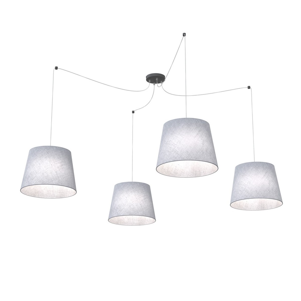 Emibig ASCOT 4 GRAY EM1424/4 kolor czarny z kategorii lampy wiszące