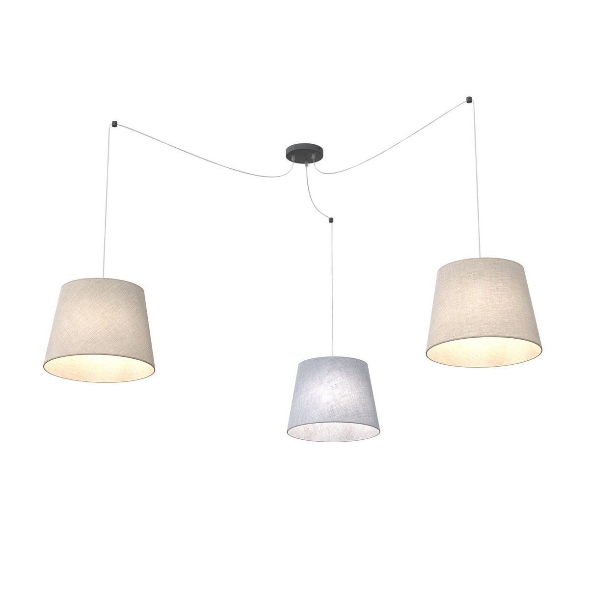 Emibig ASCOT 3 MIX EM1425/3 kolor czarny z kategorii lampy wiszące