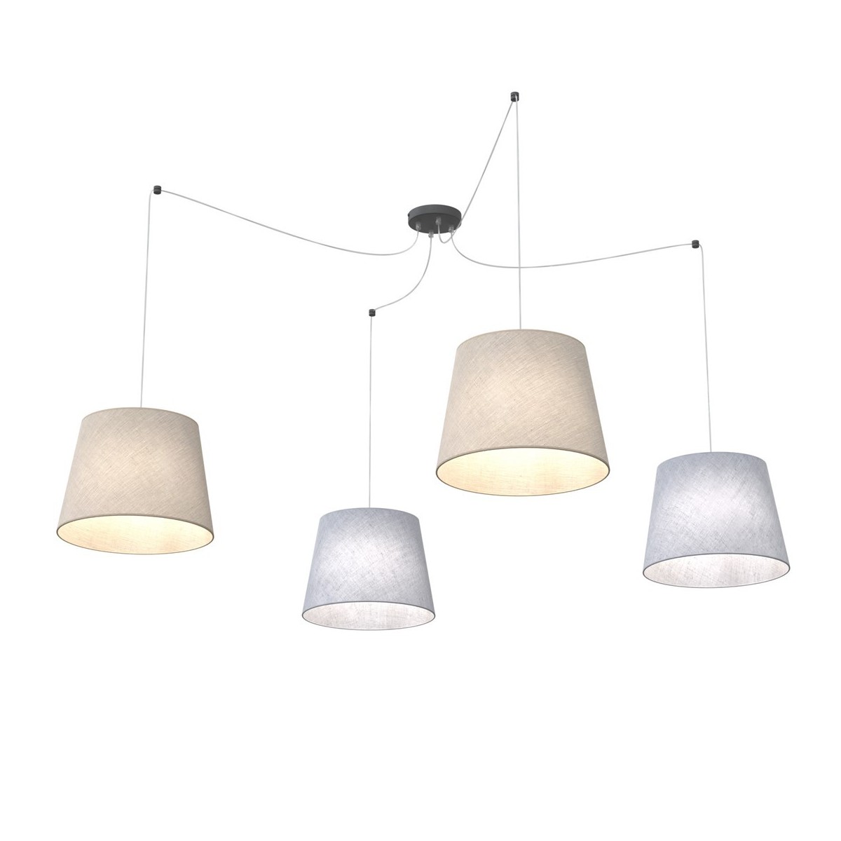 Emibig ASCOT 4 MIX EM1425/4 kolor czarny z kategorii lampy wiszące