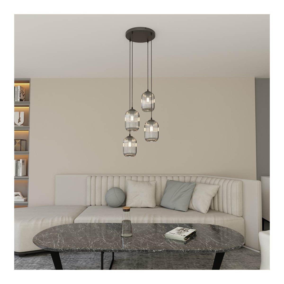 Emibig VERDI 4PREM BL GRAFIT EM1434/4PREM kolor czarny z kategorii lampy wiszące