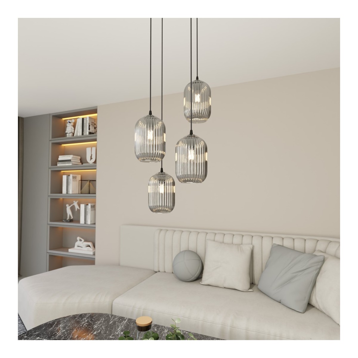 Emibig VERDI 4PREM BL GRAFIT EM1434/4PREM kolor czarny z kategorii lampy wiszące