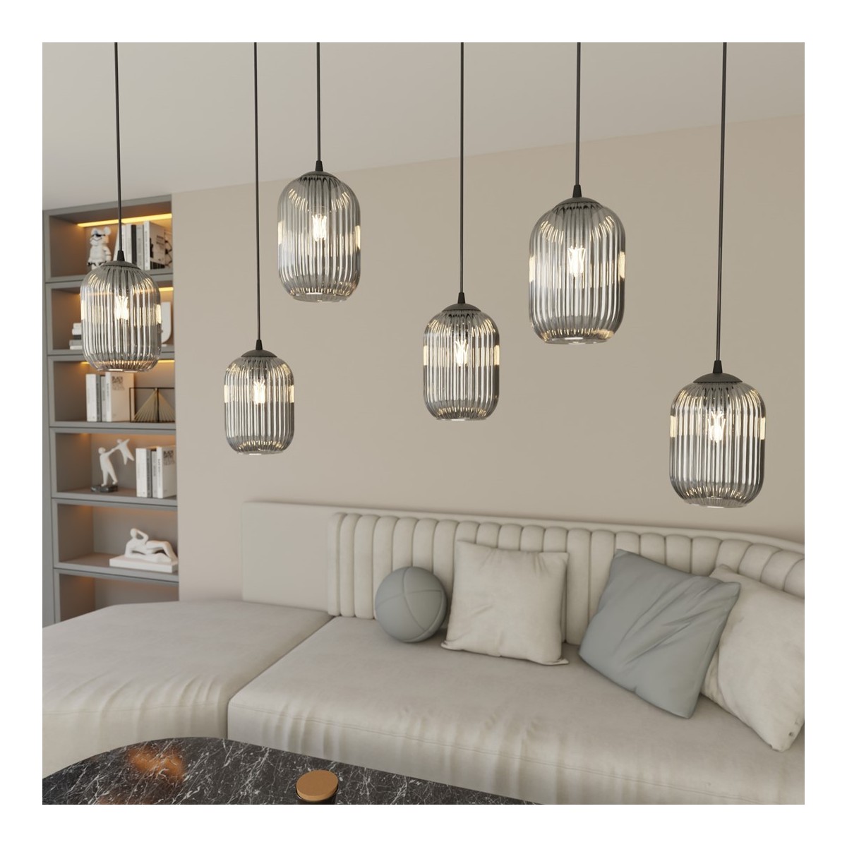 Emibig VERDI 6 BL GRAFIT EM1434/6 kolor czarny z kategorii lampy wiszące