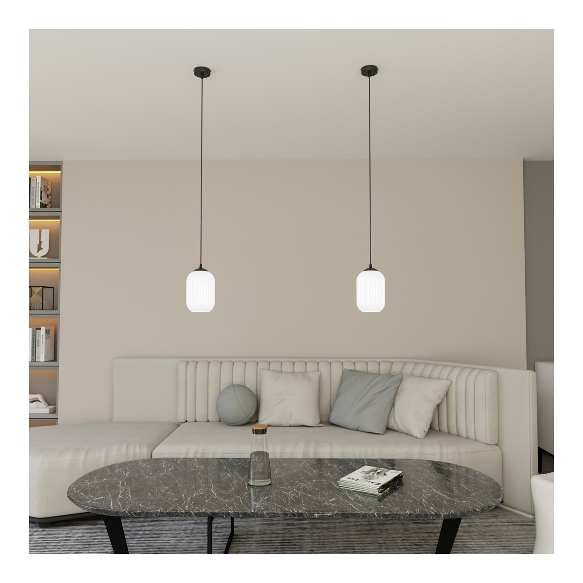 Emibig VERDI 1 BL OPAL EM1435/1 kolor czarny z kategorii lampy wiszące