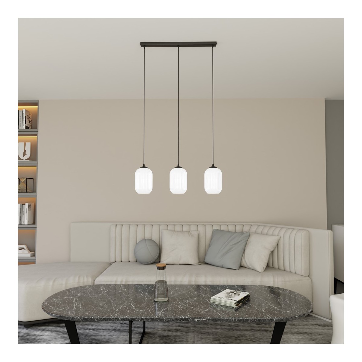 Emibig VERDI 3 BL OPAL EM1435/3 kolor czarny z kategorii lampy wiszące