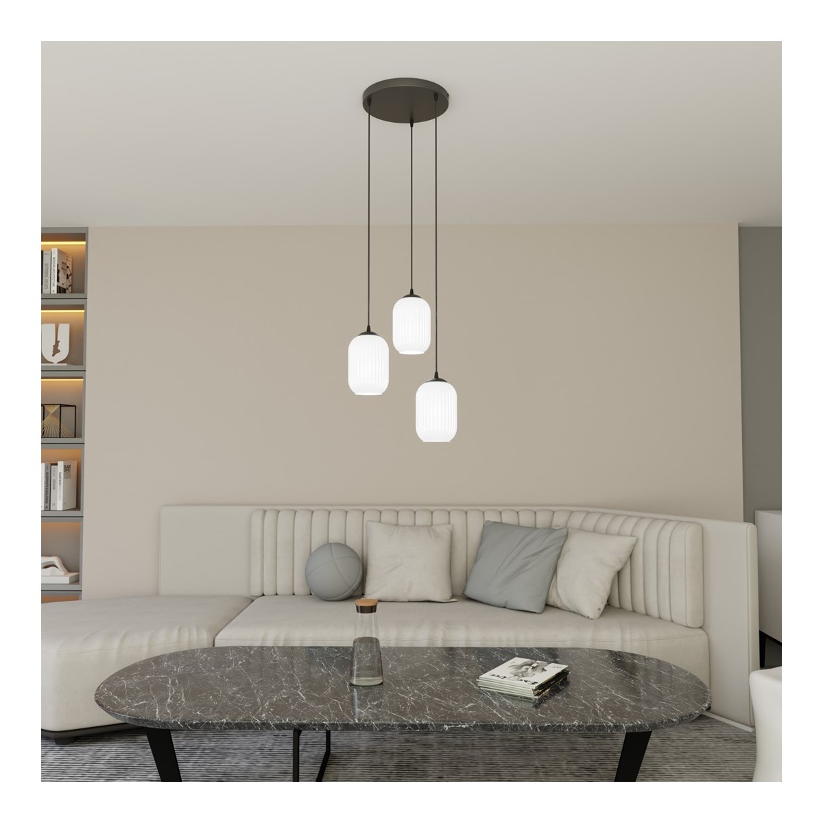 Emibig VERDI 3PREM BL OPAL EM1435/3PREM kolor czarny z kategorii lampy wiszące