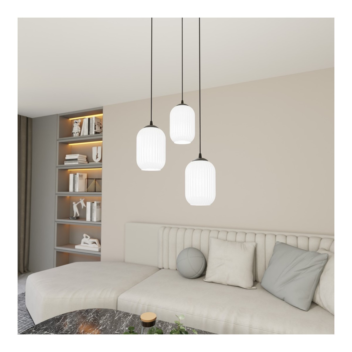 Emibig VERDI 3PREM BL OPAL EM1435/3PREM kolor czarny z kategorii lampy wiszące