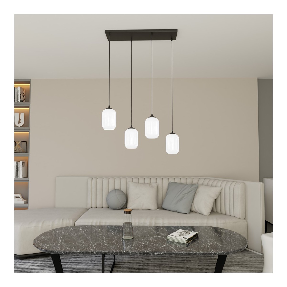 Emibig VERDI 4 BL OPAL EM1435/4 kolor czarny z kategorii lampy wiszące