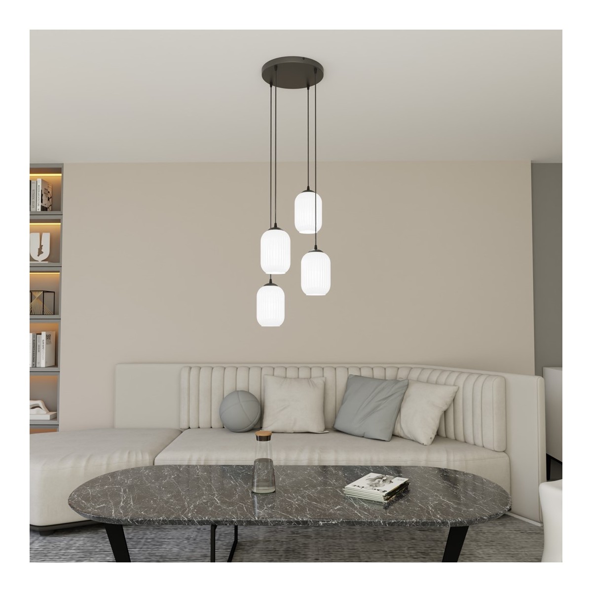 Emibig VERDI 4PREM BL OPAL EM1435/4PREM kolor czarny z kategorii lampy wiszące