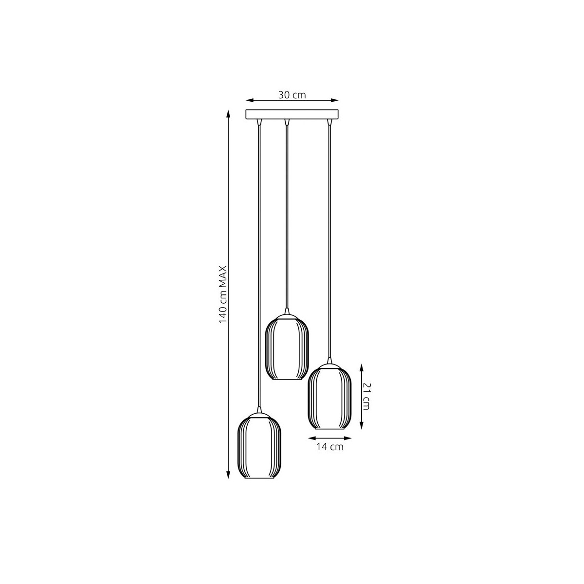 Emibig VERDI 3PREM BL MIX EM1436/3PREM kolor czarny z kategorii lampy wiszące