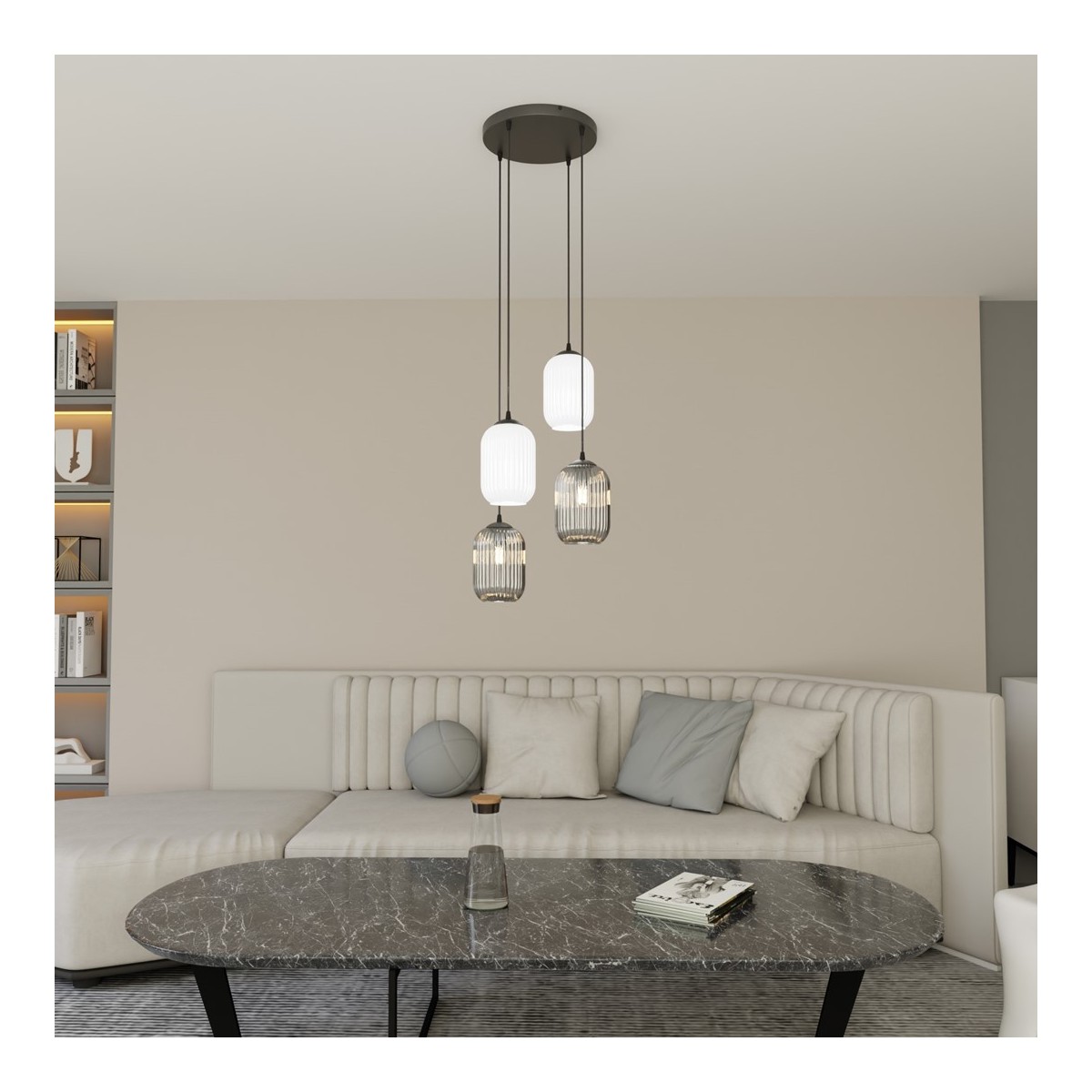 Emibig VERDI 4PREM BL MIX EM1436/4PREM kolor czarny z kategorii lampy wiszące