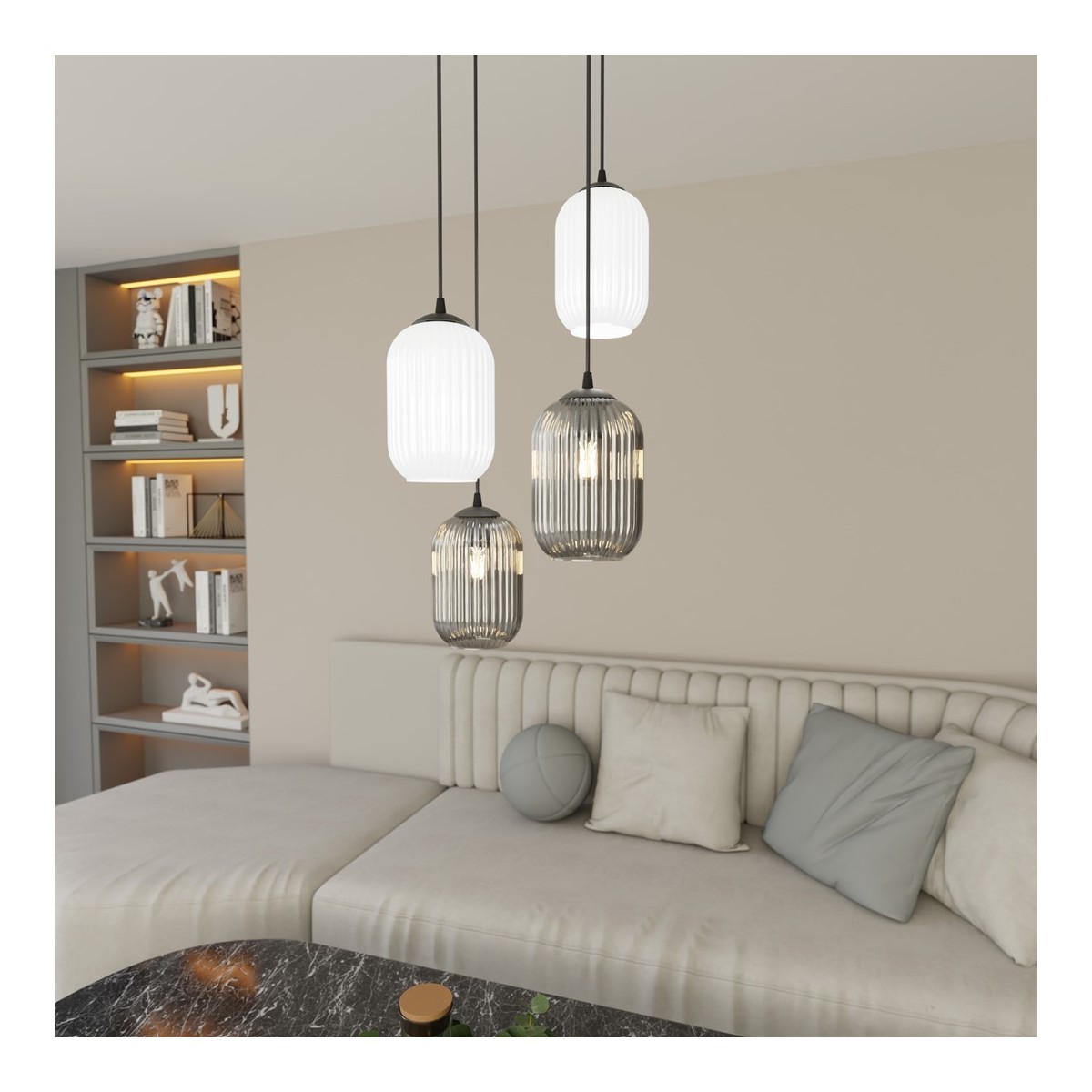 Emibig VERDI 4PREM BL MIX EM1436/4PREM kolor czarny z kategorii lampy wiszące