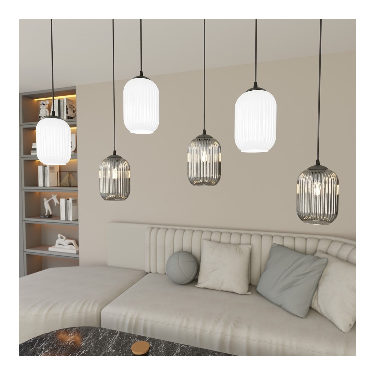 Emibig VERDI 6 BL MIX EM1436/6 kolor czarny z kategorii lampy wiszące