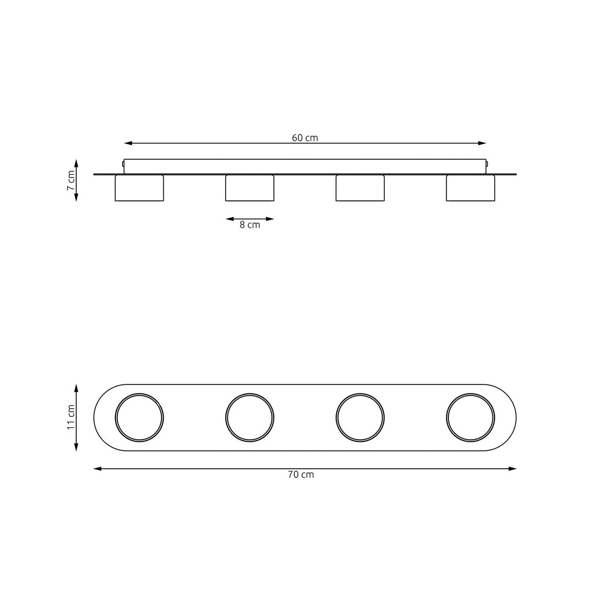Emibig DIAZ 4 BL EM1437/4 kolor czarny z kategorii lampy sufitowe
