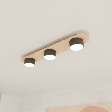 Emibig DIAZ 3 BL WOOD EM1438/3 kolor czarny z kategorii lampy sufitowe