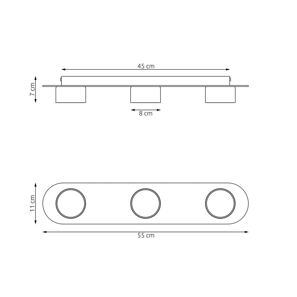 Emibig DIAZ 3 BL WOOD EM1438/3 kolor czarny z kategorii lampy sufitowe