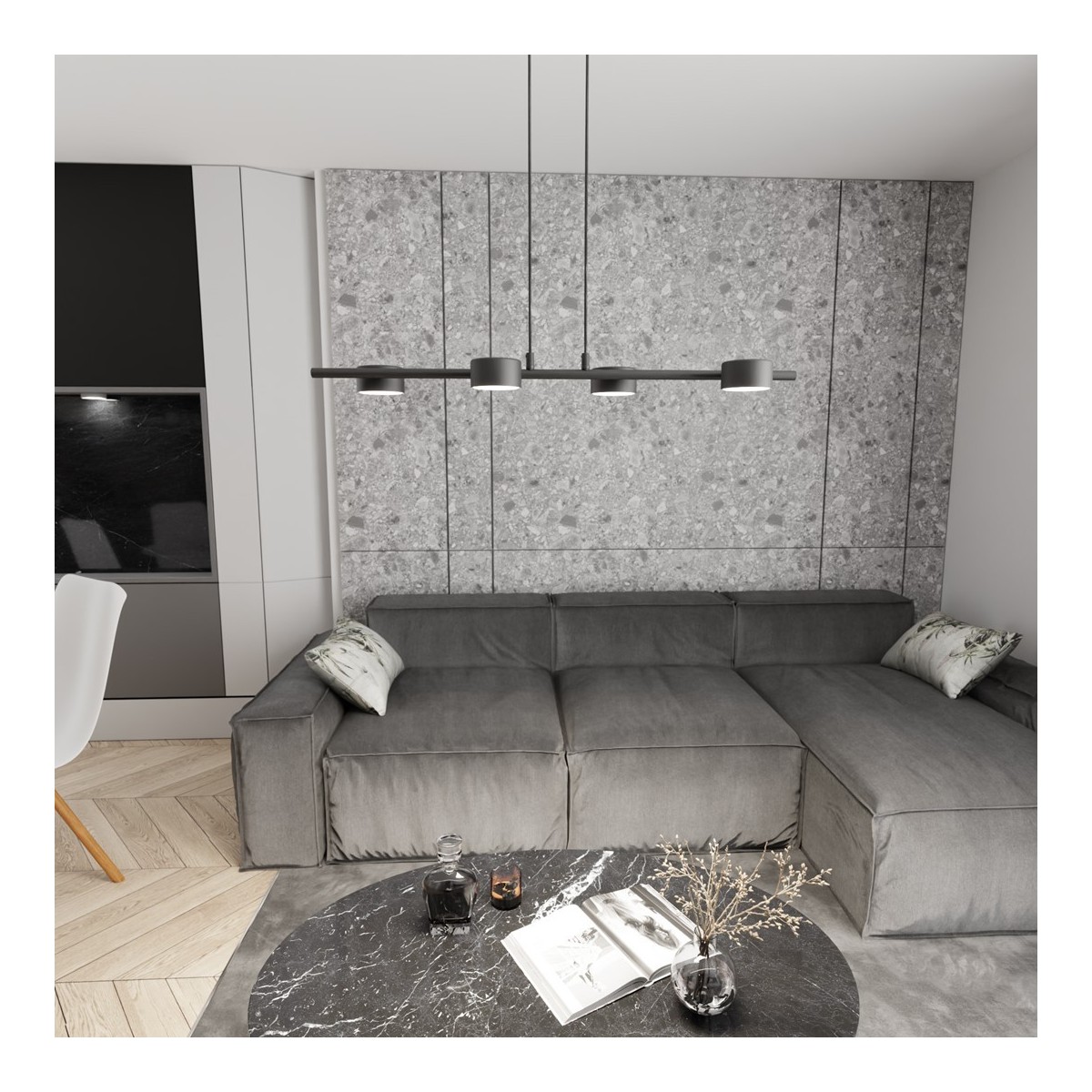 Emibig SORA 4 BL EM1440/4 kolor czarny z kategorii lampy wiszące