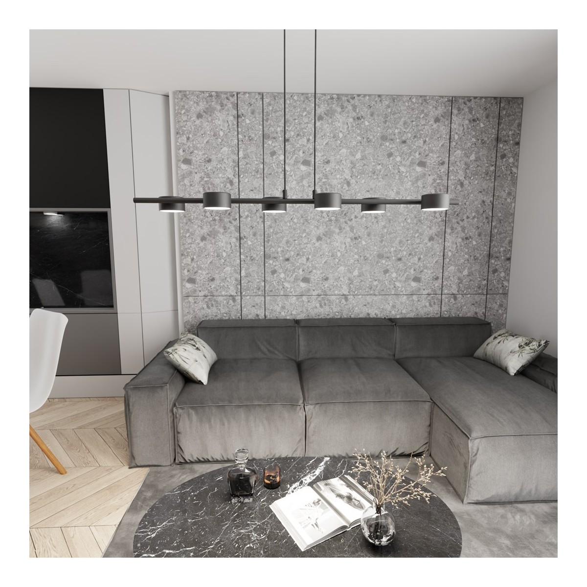 Emibig SORA 6 BL EM1440/6 kolor czarny z kategorii lampy wiszące