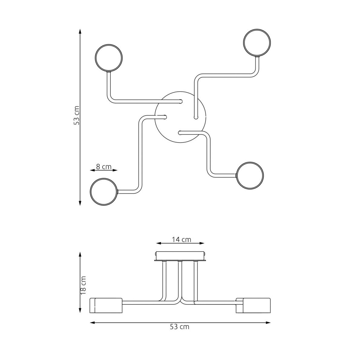 Emibig KURAGE 4 BL EM1442/4 kolor czarny z kategorii lampy wiszące