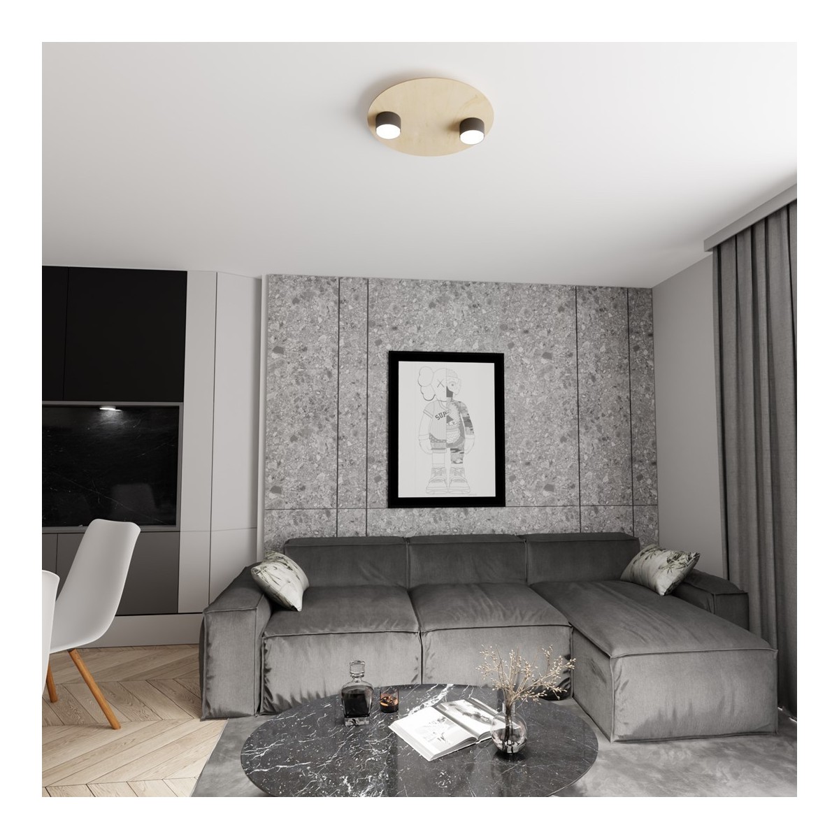 Emibig PIXO 2 BL EM1443/2 kolor czarny z kategorii lampy wiszące