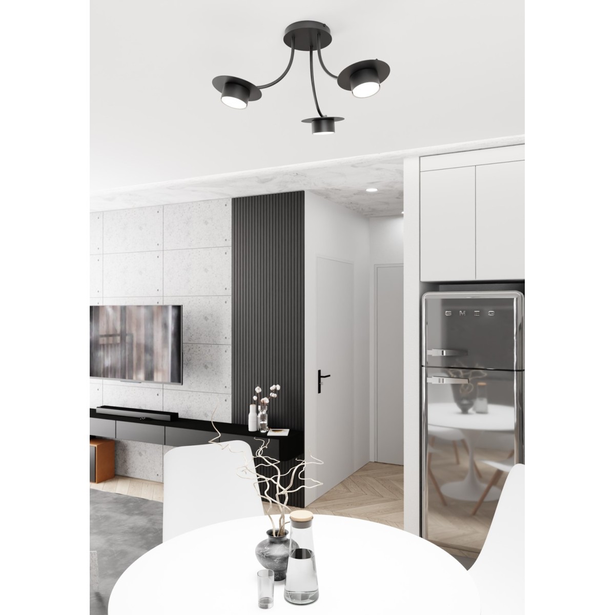 Emibig ENSO 3 BL EM1445/3 kolor czarny z kategorii lampy wiszące