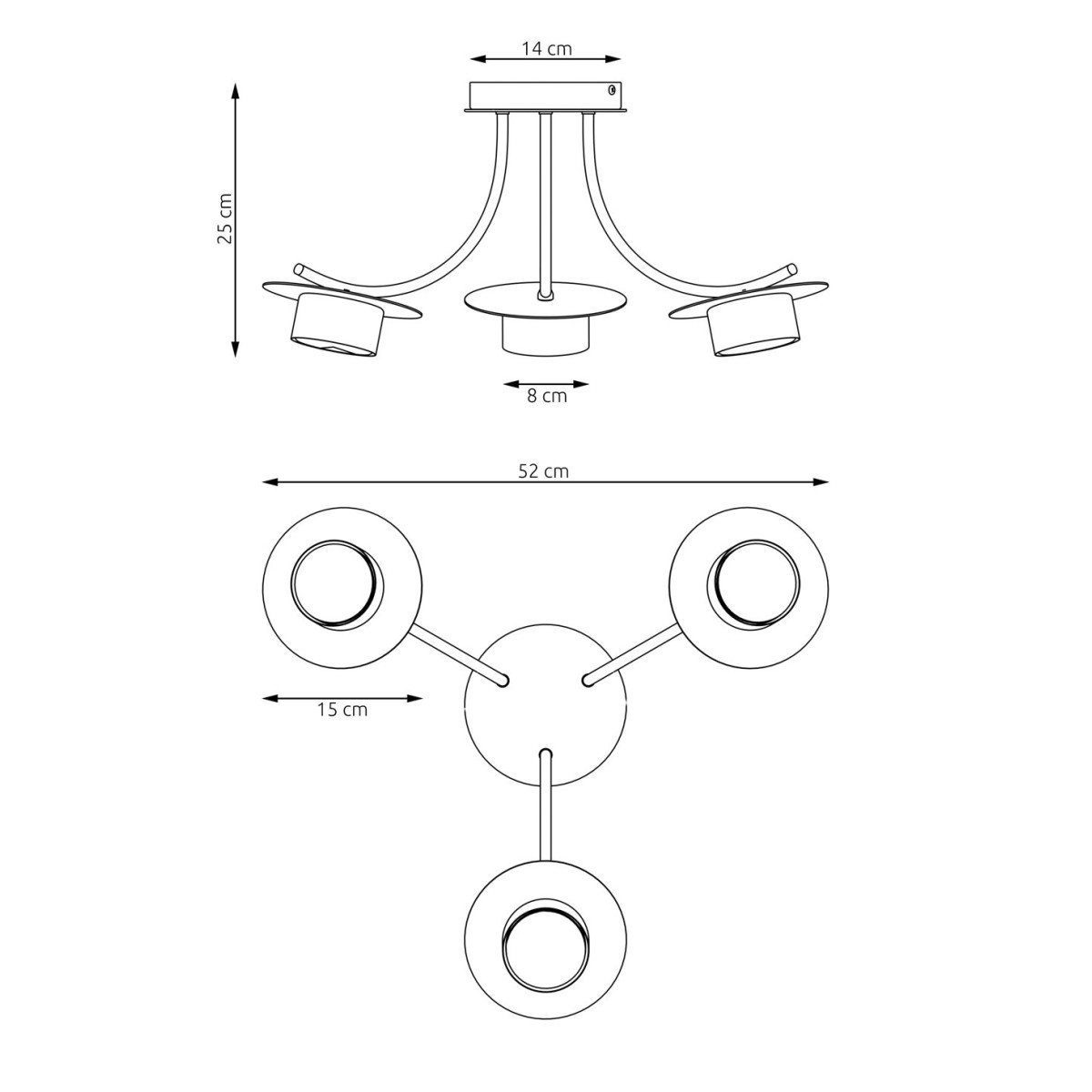 Emibig ENSO 3 BL EM1445/3 kolor czarny z kategorii lampy wiszące