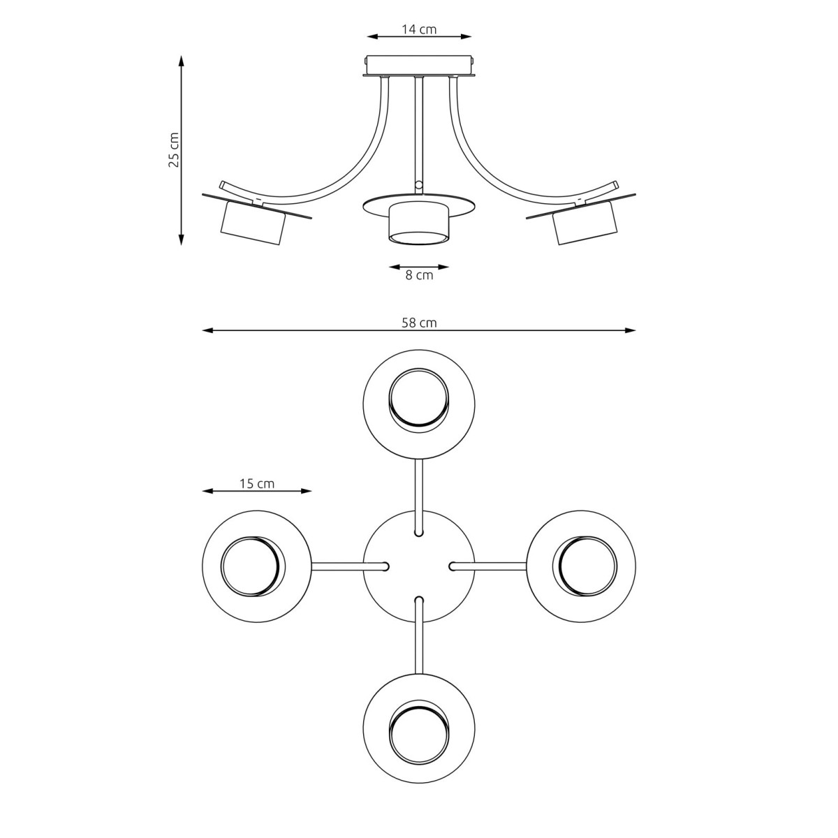 Emibig ENSO 4 BL EM1445/4 kolor czarny z kategorii lampy wiszące