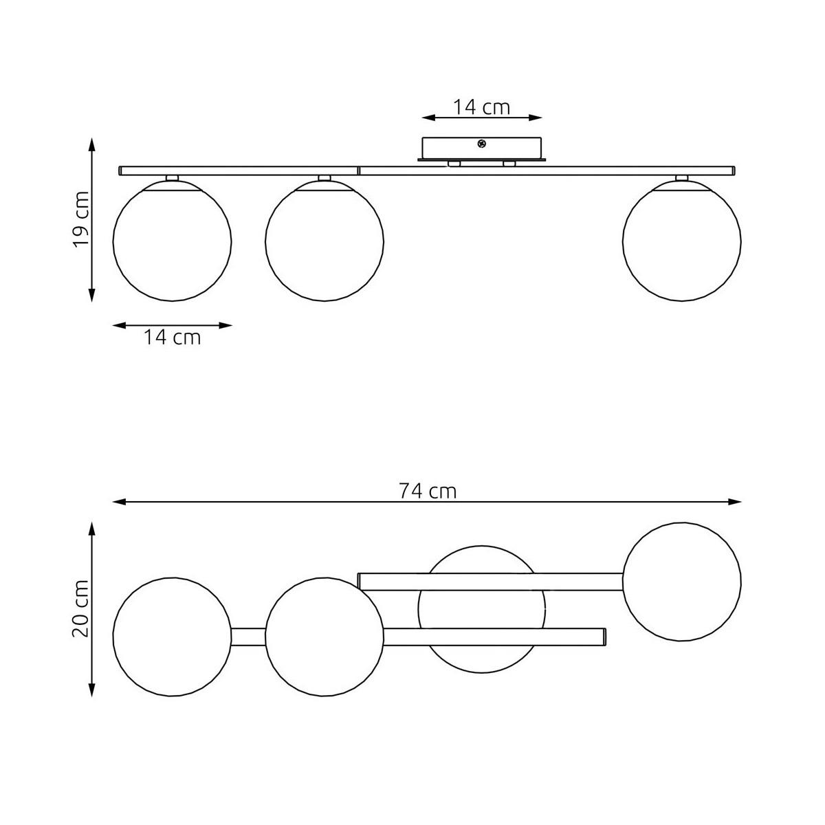 Emibig KAIRO 3 BL GRAFIT EM1447/3 kolor czarny z kategorii lampy wiszące