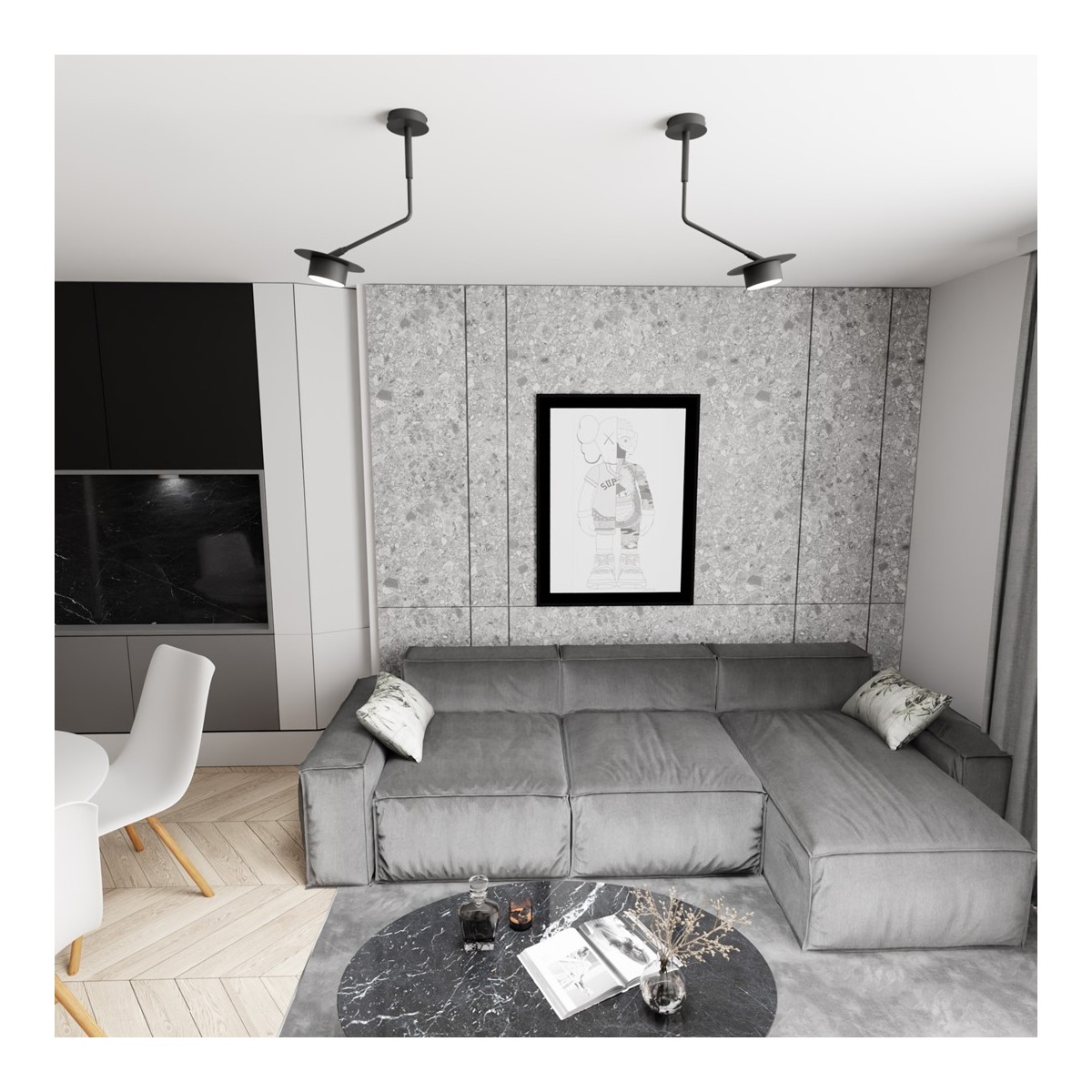 Emibig MIZU 1 BL EM1448/1 kolor czarny z kategorii lampy wiszące