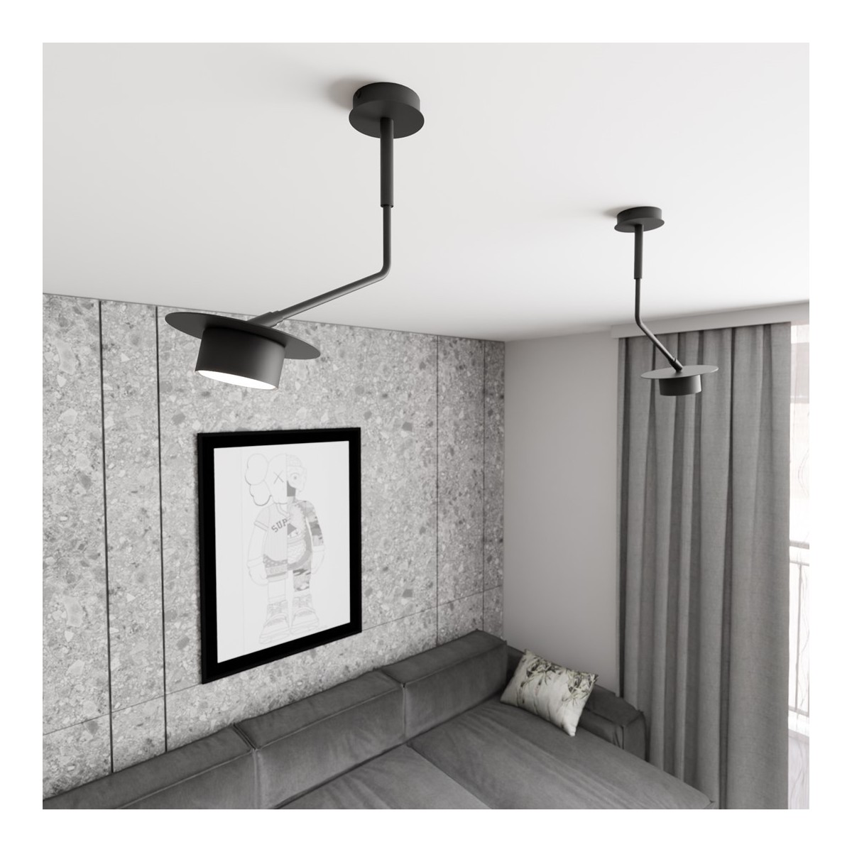 Emibig MIZU 1 BL EM1448/1 kolor czarny z kategorii lampy wiszące