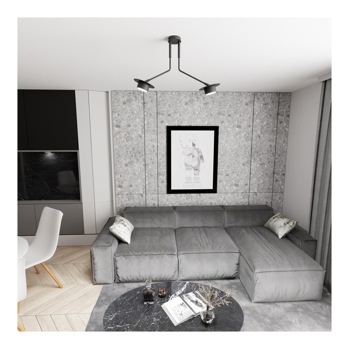 Emibig MIZU 2 BL EM1448/2 kolor czarny z kategorii lampy wiszące