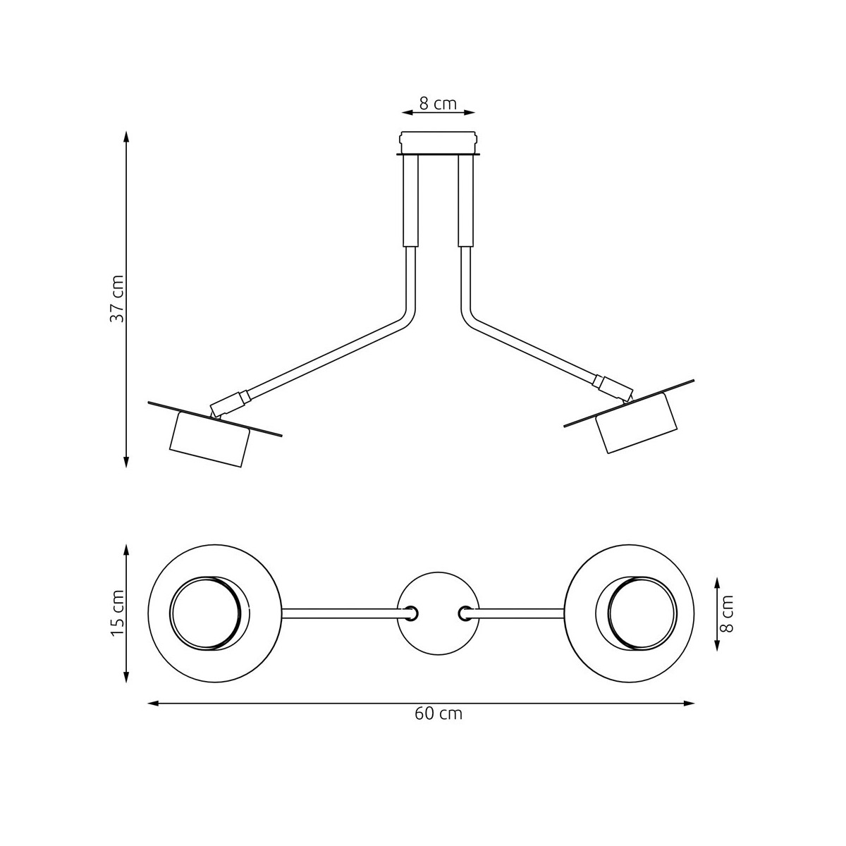 Emibig MIZU 2 BL EM1448/2 kolor czarny z kategorii lampy wiszące