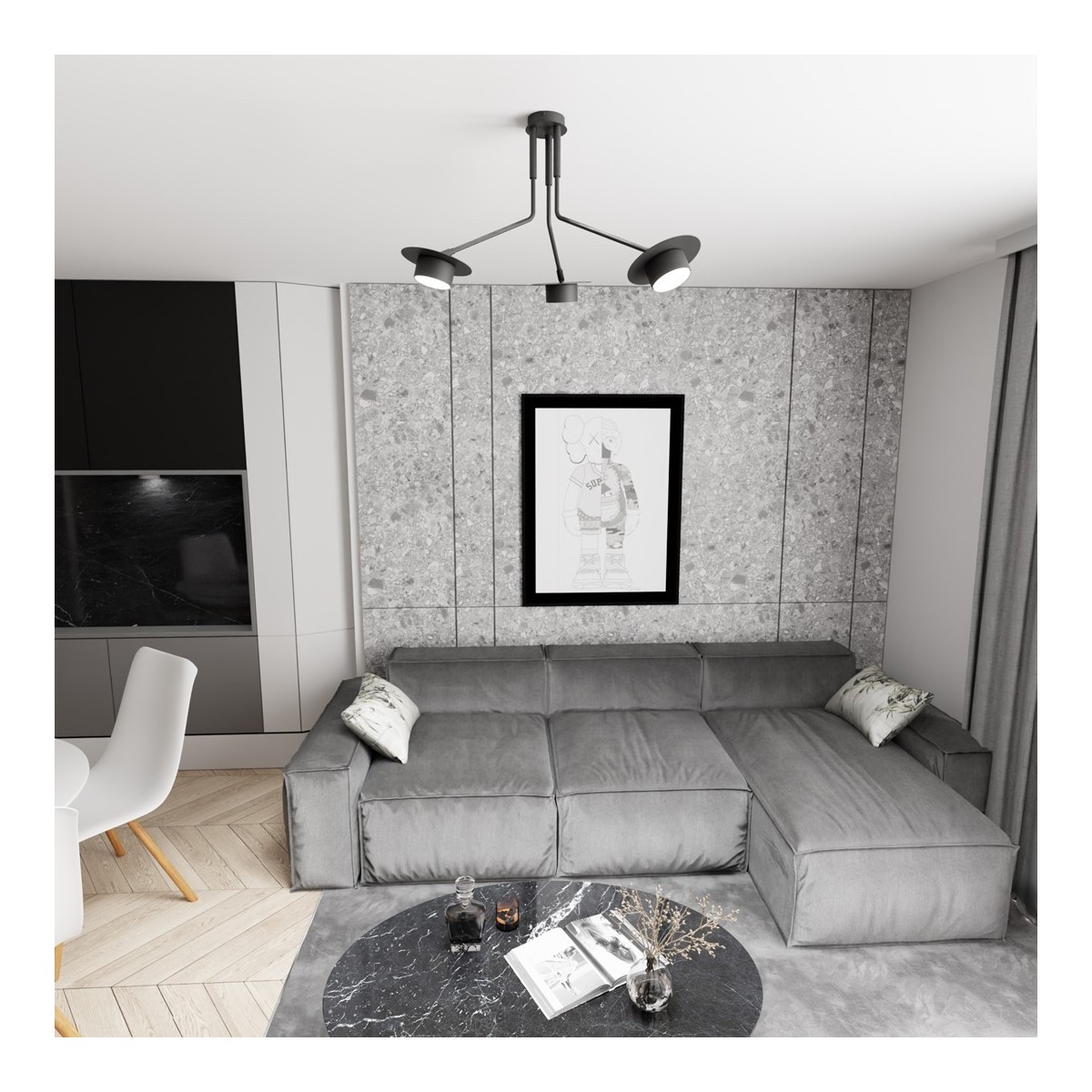 Emibig MIZU 3 BL EM1448/3 kolor czarny z kategorii lampy wiszące