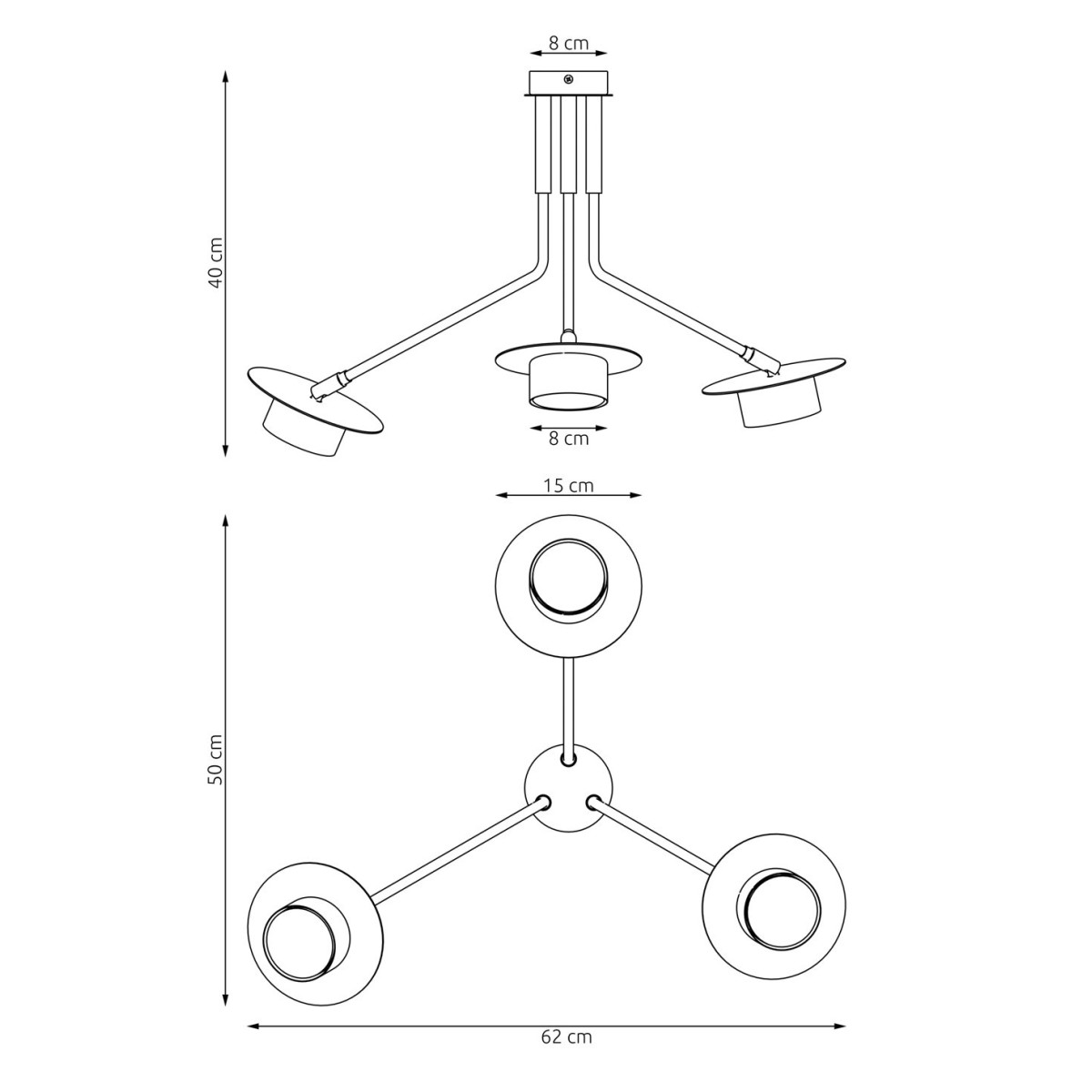 Emibig MIZU 3 BL EM1448/3 kolor czarny z kategorii lampy wiszące