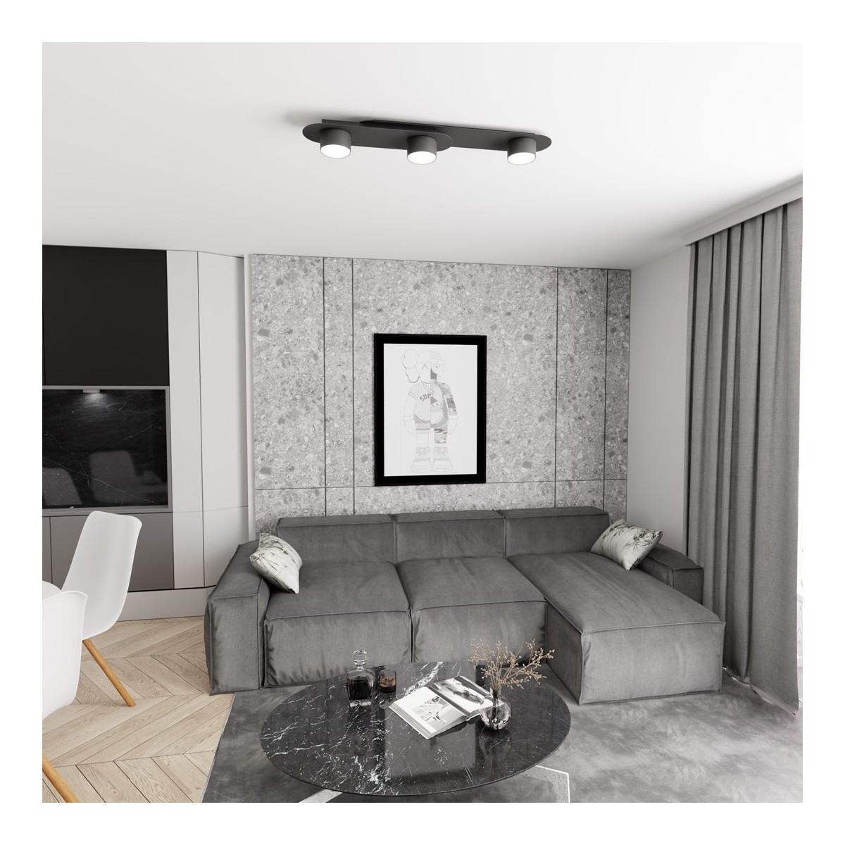 Emibig STILO 3 BL EM1449/3 kolor czarny z kategorii lampy wiszące