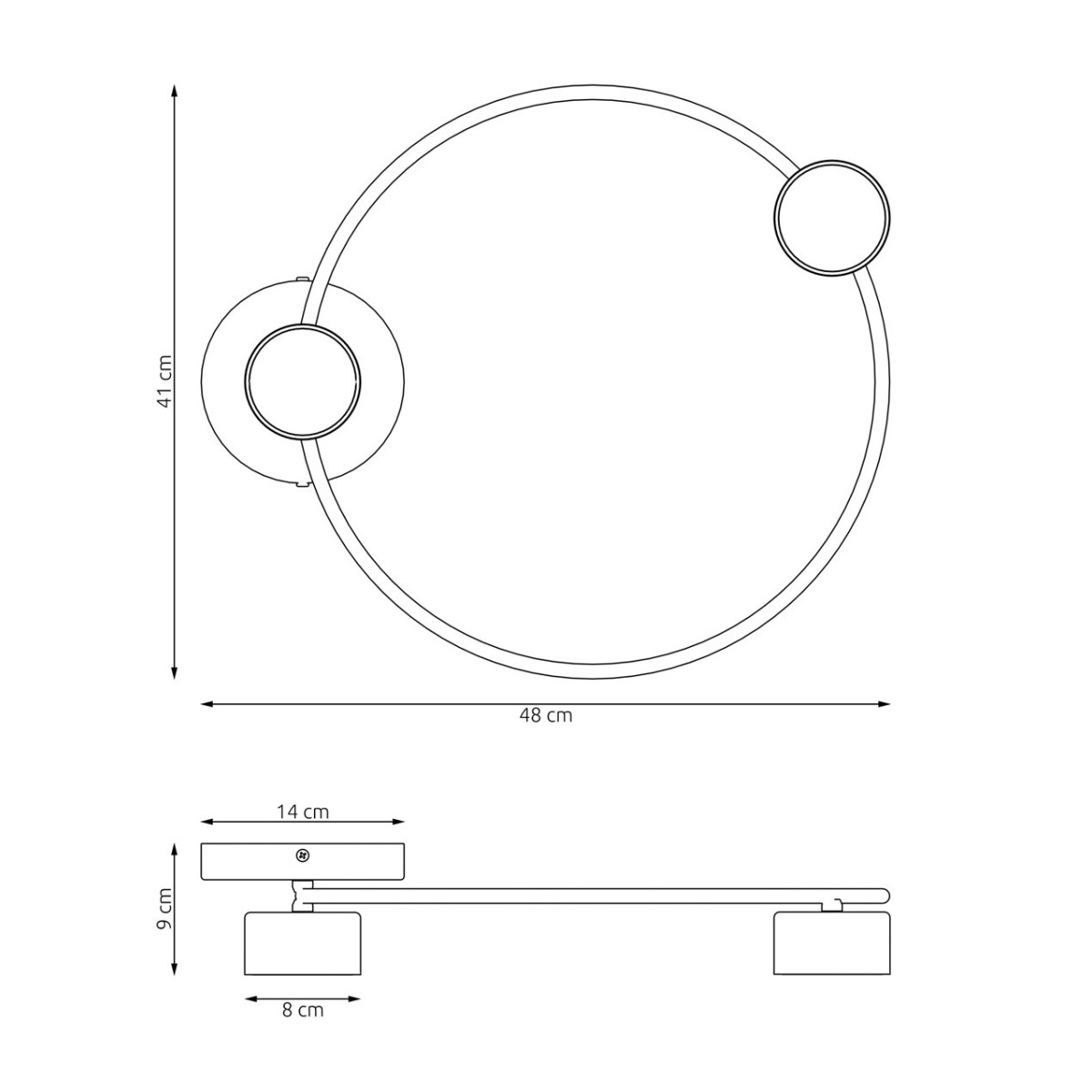 Emibig LUCIO 2 BL EM1450/2 kolor z kategorii lampy sufitowe