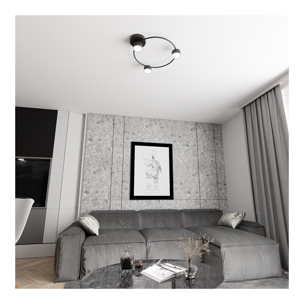 Emibig LUCIO 3 BL EM1450/3 kolor czarny z kategorii lampy sufitowe