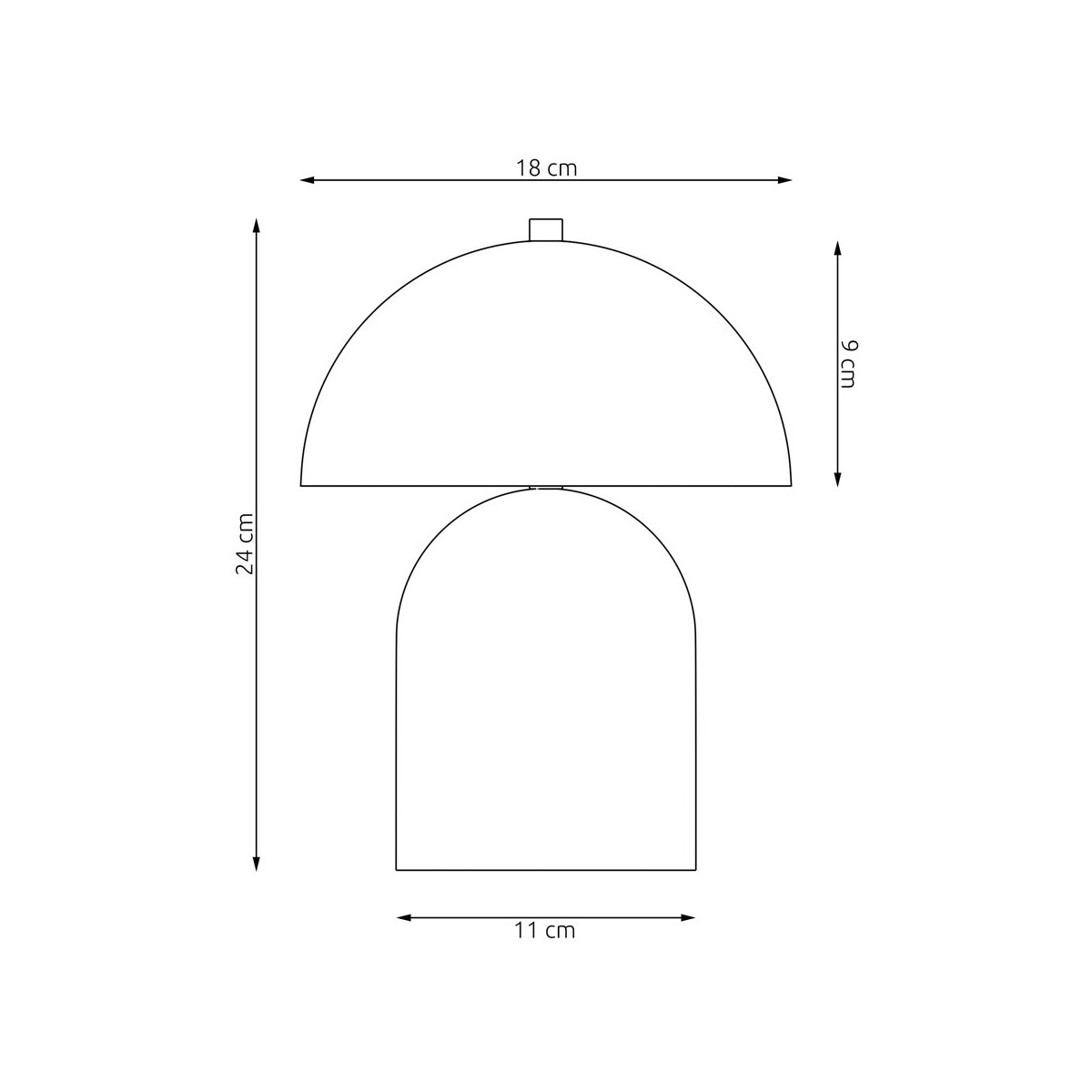 Emibig MUSH LN2 BL EM1451/LN2 kolor czarny z kategorii lampki biurkowe