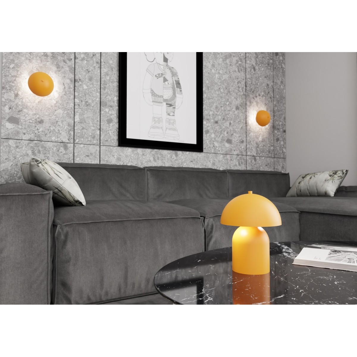 Emibig MUSH LN2 OR EM1452/LN2 kolor pomarańczowy z kategorii lampki biurkowe